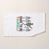 Regenboog Skelet Durf Jezelf Te Zijn Vectorontwerp Handdoek (Handdoek)