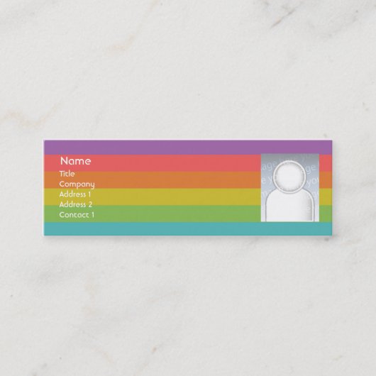Regenboog - Skinny Mini Visitekaartje (Voorkant)