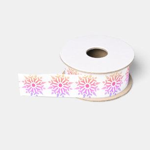 Regenboog Sneeuwvlok Grosgrain Lint