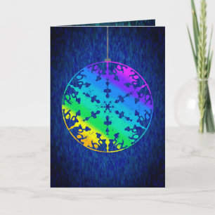 Regenboog Sneeuwvlok Vakantie Kaart