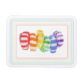 REGENBOOG SNOEP 3x4 Flexible Magnet Magneet (Horizontaal)