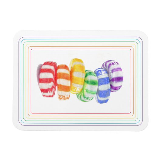 REGENBOOG SNOEP 3x4 Flexible Magnet Magneet (Horizontaal)