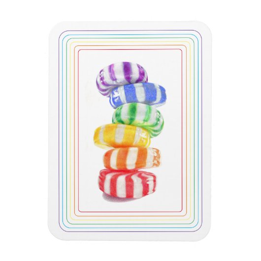 REGENBOOG SNOEP 3x4 Flexible Magnet Magneet (Verticaal)