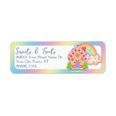 Regenboog Snoep Landhuis Etiket (Voorkant)