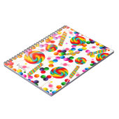 Regenboog Snoep Sweet Custom Candyland Journal Notitieboek (Linkerzijde)