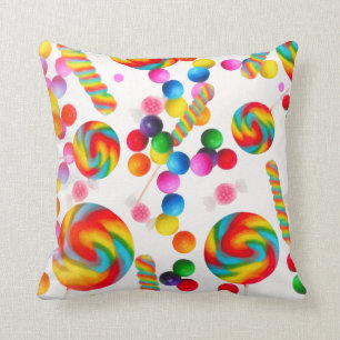 Regenboog Snoepgoed Candyland Lolly's Kleurrijk Kussen