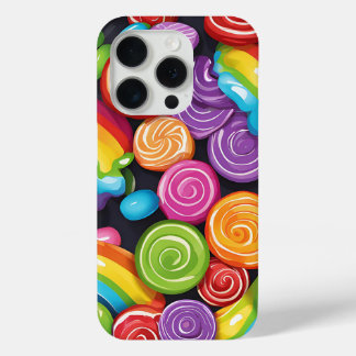 Regenboog snoepjes iPhone 15 pro case