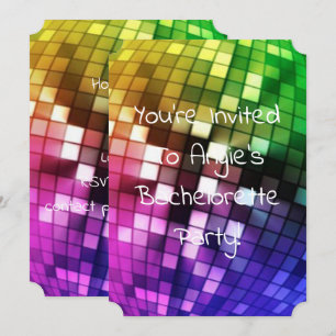 regenboog spiegelbal vrijgezellenfeest kaart