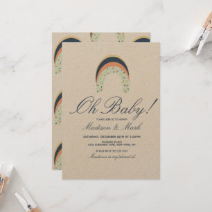 Regenboog Spikkels Kwaststreek Baby Shower Landeli Kaart