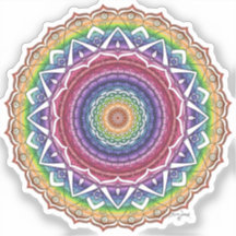 Regenboog Spiraal en Geometrische Bloem Mandala