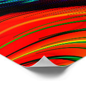 Regenboog Spiraal Fractal Poster (Hoek)