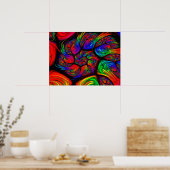 Regenboog Spiraal Fractal Poster (Keuken)