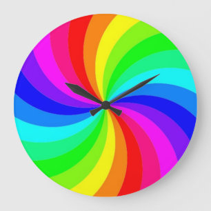 REGENBOOG SPIRAAL GROTE KLOK