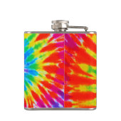 Regenboog spiraal Stropdas-kleurstof kolf Heupfles (Achterkant)