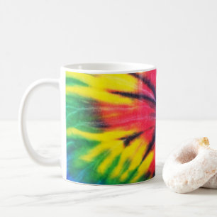 Regenboog Spiraal Tie Dye Foto Koffiemok