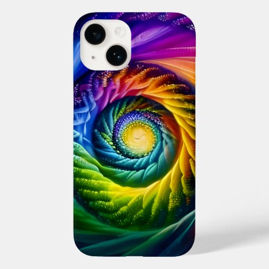 Regenboog Spiraal Uit Case-Mate iPhone Case (Achterkant)