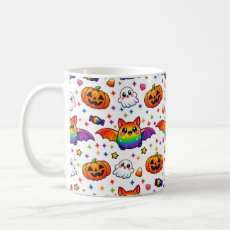 🦇🌈 Regenboog Spooky Feest Crew Koffiemok