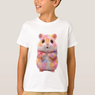 Regenboog Sprankelende Galactische Hamster Kindere T-shirt
