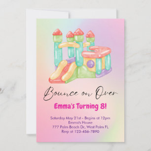 Regenboog Springhuis Feest Uitnodiging