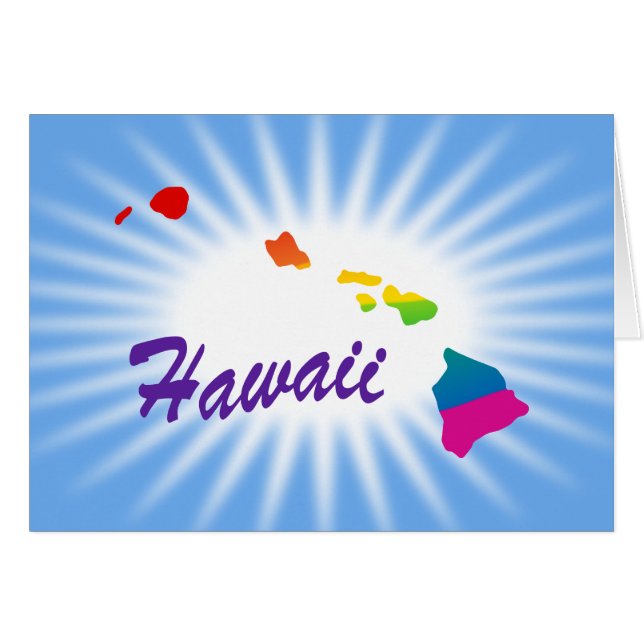 Regenboog Staat Hawaï (Voorkant Horizontaal)