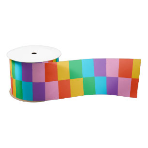 Regenboog stappen blokkeert patroon decoratief lin lint