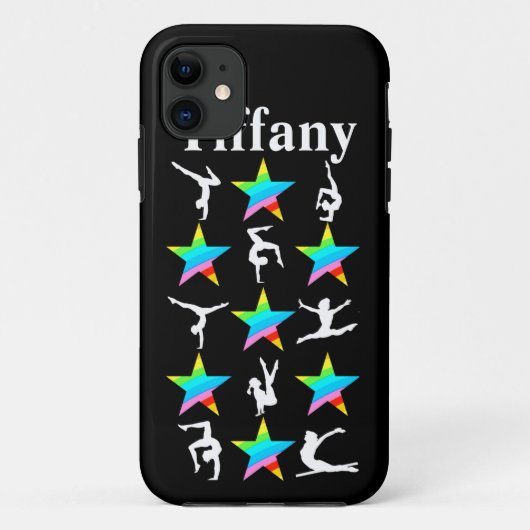 REGENBOOG STAR AANGEPASTE GYMNASTIEK IPHONE CASE (Achterkant)