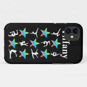 REGENBOOG STAR AANGEPASTE GYMNASTIEK IPHONE CASE (Achterkant (horizontaal))