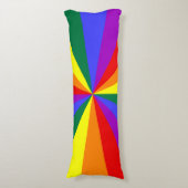 Regenboog Star Burst Patroon Lichaamskussen (Voorkant Verticaal)