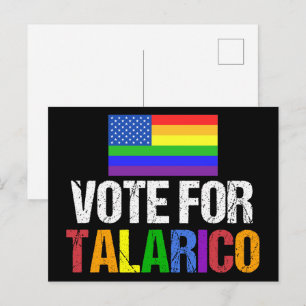 Regenboog Stem voor Talarico 2026 Verkiezing Briefkaart