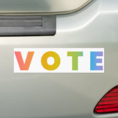 Regenboog STEMMEN Bumpersticker (Op auto)