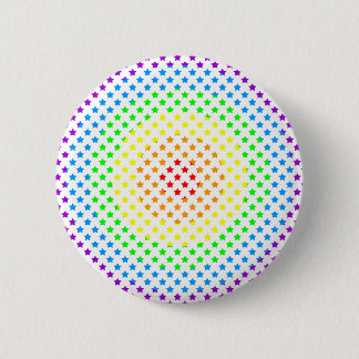 Regenboog Ster Barst Ronde Button 5,7 Cm