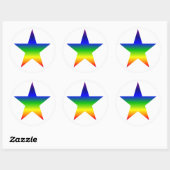 Regenboog ster stickers blad (Vel)