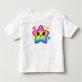 Regenboog Ster Y2K Kawaii Peuter T-shirt (Voorkant)