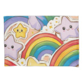 Regenboog, sterren en mooie glimlach kussensloop (Voorkant)