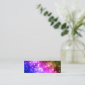 Regenboog sterren mini visitekaartje (Staand voorkant)