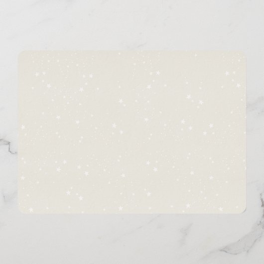 Regenboog Sterren Modern Baby shower Roos Goud Gep Folie Uitnodiging (Achterkant)