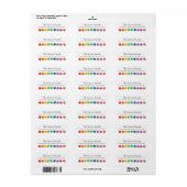 Regenboog sterren vakantie label (Full Sheet)