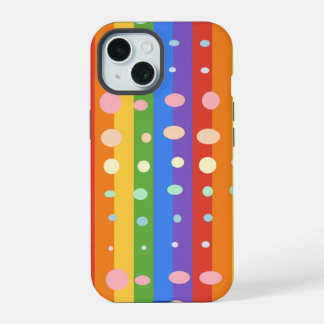 REGENBOOG STIP STREPEN iPhone 15 HOESJE