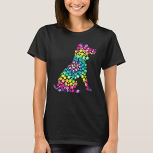 Regenboog Stippen Cute Hond Liefhebber Internation T-shirt