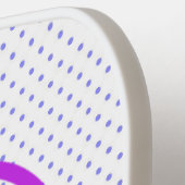 Regenboog, Stippen en harten Pickleball Paddle (Links Detail)