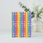 REGENBOOG STIPPEN STREPEN BRIEFKAART (Staand voorkant)