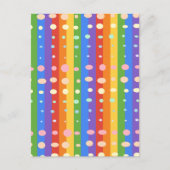 REGENBOOG STIPPEN STREPEN BRIEFKAART (Voorkant)