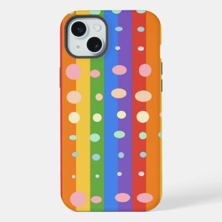 REGENBOOG STIPPEN STRIJEN iPhone 15 PLUS CASE