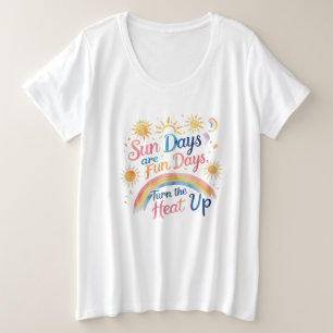 Regenboog Straling – Dames Maat Tee Grote Maat T-shirt