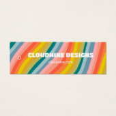 Regenboog Streep Kleding Maat Prijs Hangtag Kaart (Voorkant)