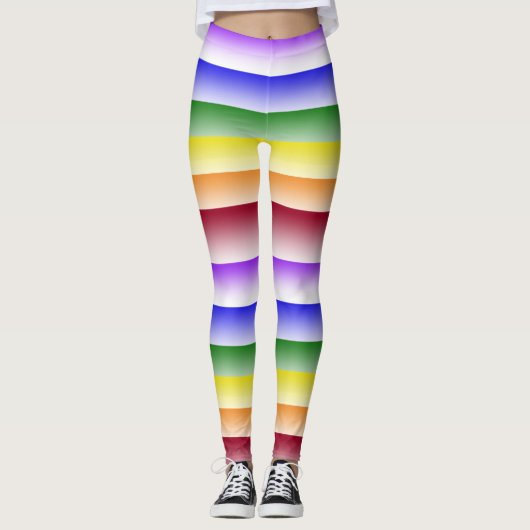 Regenboog Streep Leggings (Voorkant)