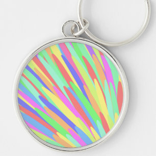 Regenboog Strepen Abstract Design Sleutelhanger