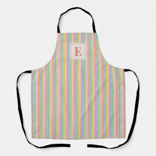 Regenboog Strepen All-Over Print Schort met Initia