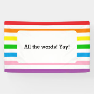 Regenboog Strepen! Banner