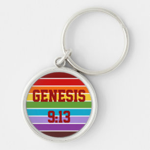 Regenboog Strepen, Genesis 9:13 Sleutelhanger
